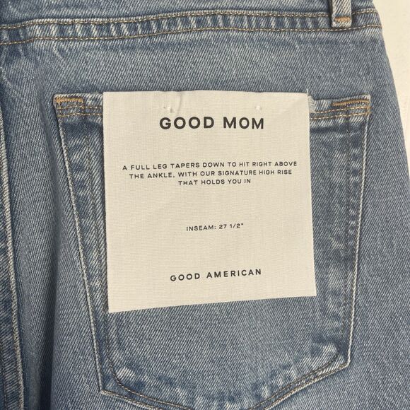 Good American High Rise Good Mom Jeans Womens Size 2/26 Medium Wash‎ Oversized - Picture 11 of 16